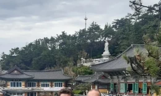 Busan coast and Haedong Yonggungsa Temple